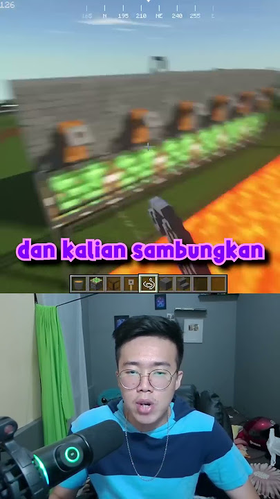 Cara Membuat Jembatan Lava Otomatis Di Minecraft #shorts