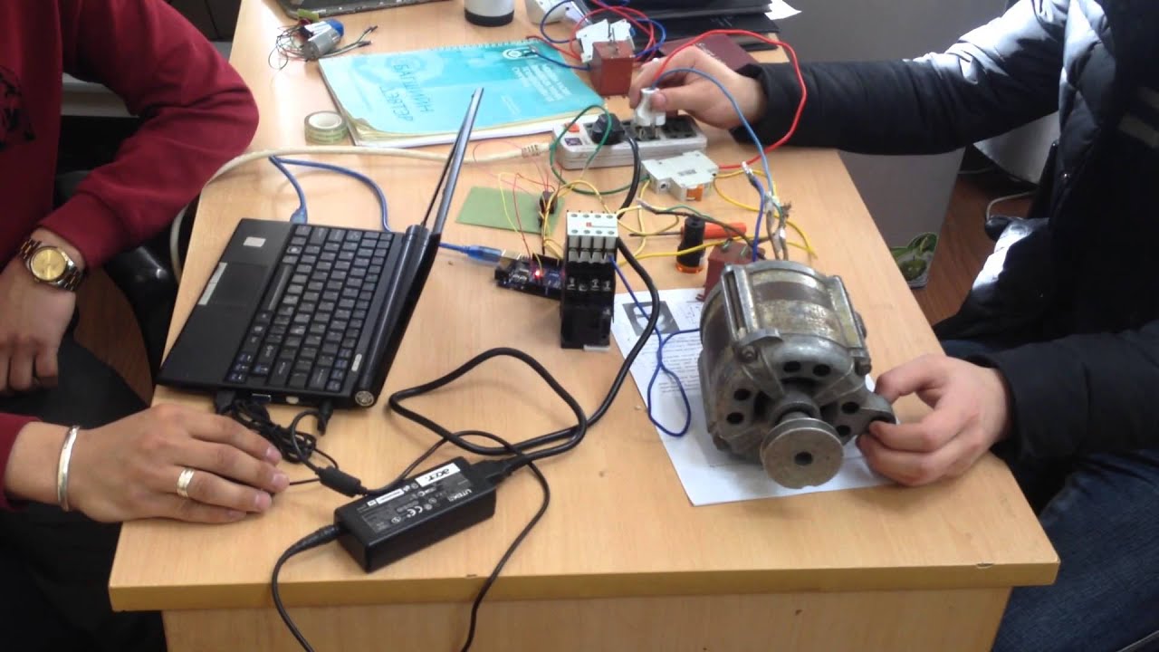 Computer controlled 1 phase AC motor using Arduino - YouTube