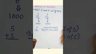 excess-3 addition #numbersystem #addition #shorts