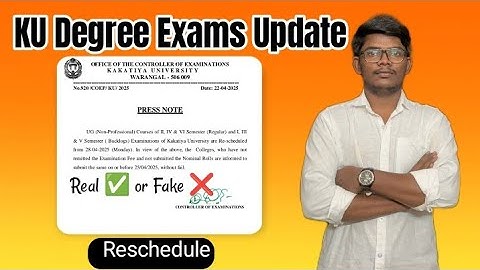 KU Degree Exams Update 2025 || 2nd 4th 6th Sem & 1st 3rd 5th Sem Backlog