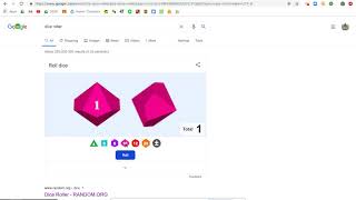 How to use dice roller on google