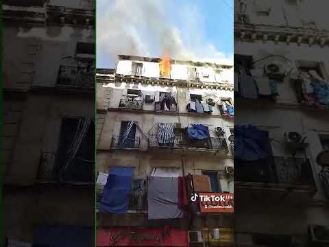 المنزل اللذي أحترق اليوم في باب الوادي