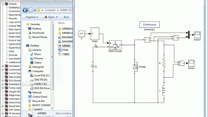 Simulation Boost Converter open loop - Mô phỏng bộ biến đổi tăng áp Boost Converter