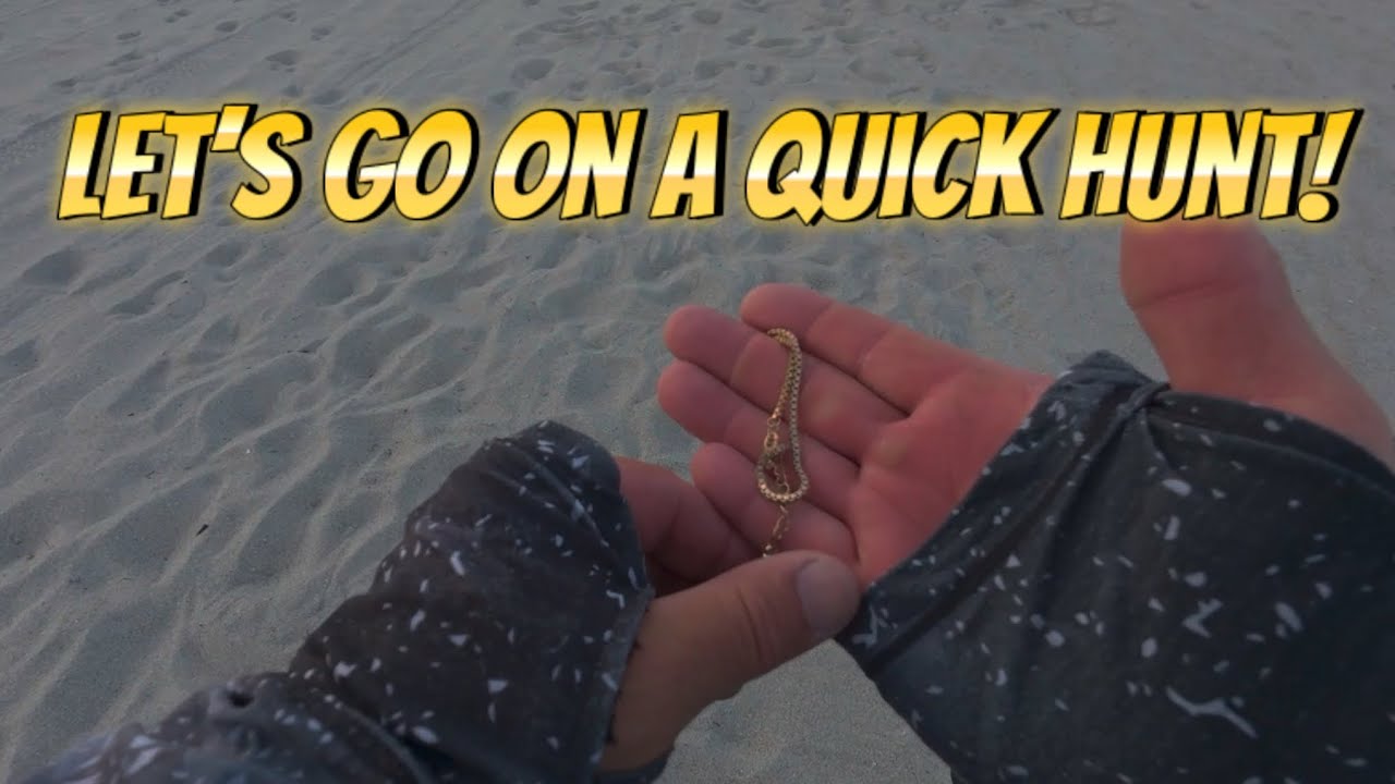 BEACH METAL DETECTING! QUICK TREASURE HUNT!