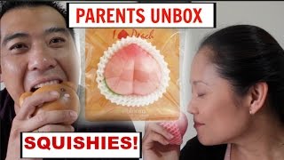 😱 My Parents Open RARE SQUISHY Package !!! | CathyDM Parents open squishies