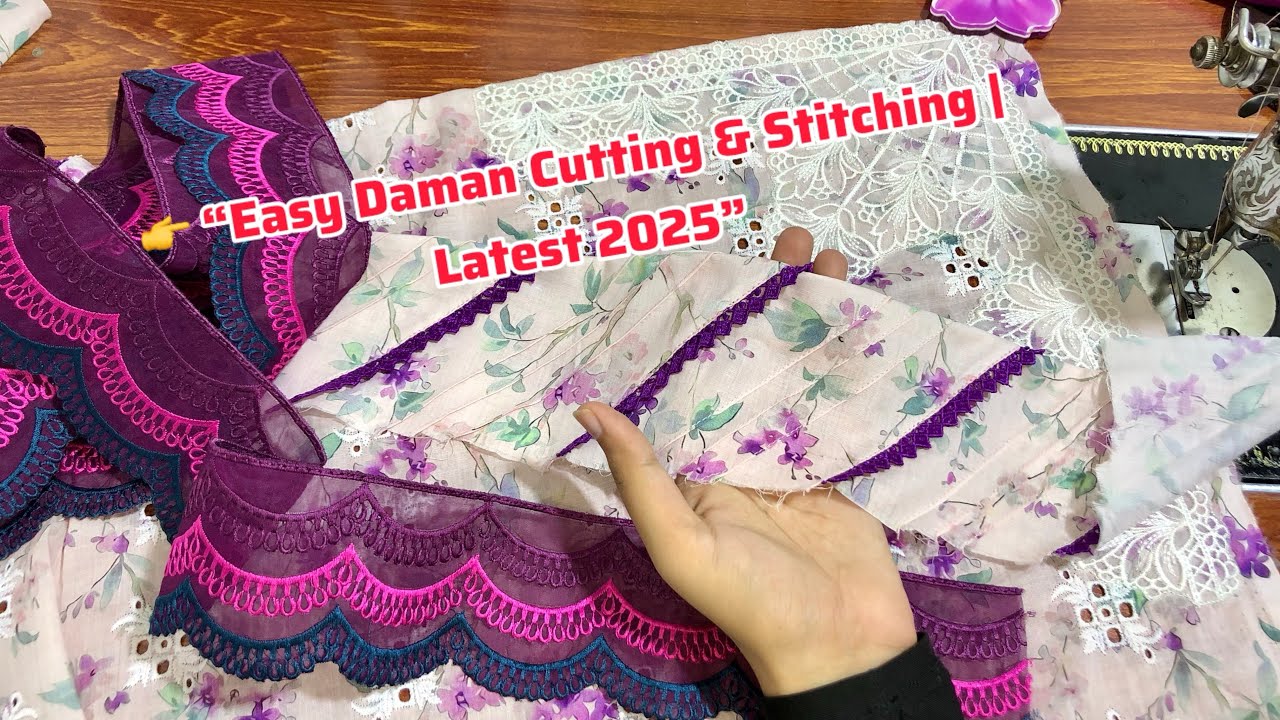 Daman Design Cutting & Stitching Tutorial | Latest Dress Designing 2025 | Easy Step by Step Guide.