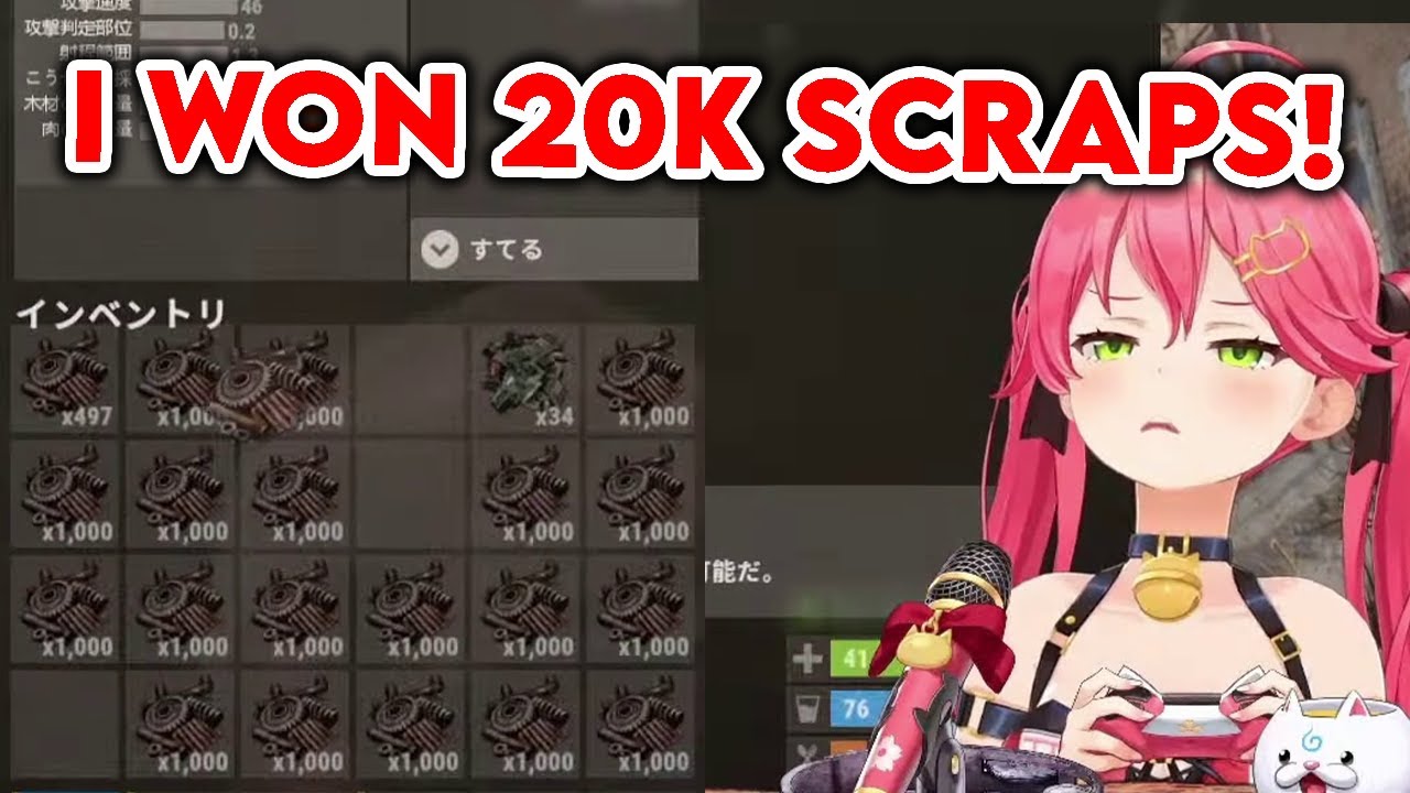 Miko wins 20k scraps plus 5k but she does dumb thing