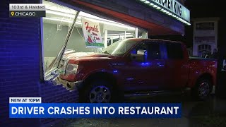 Customer injured after vehicle crashes into Harold's Chicken restaurant on South Side, employee says