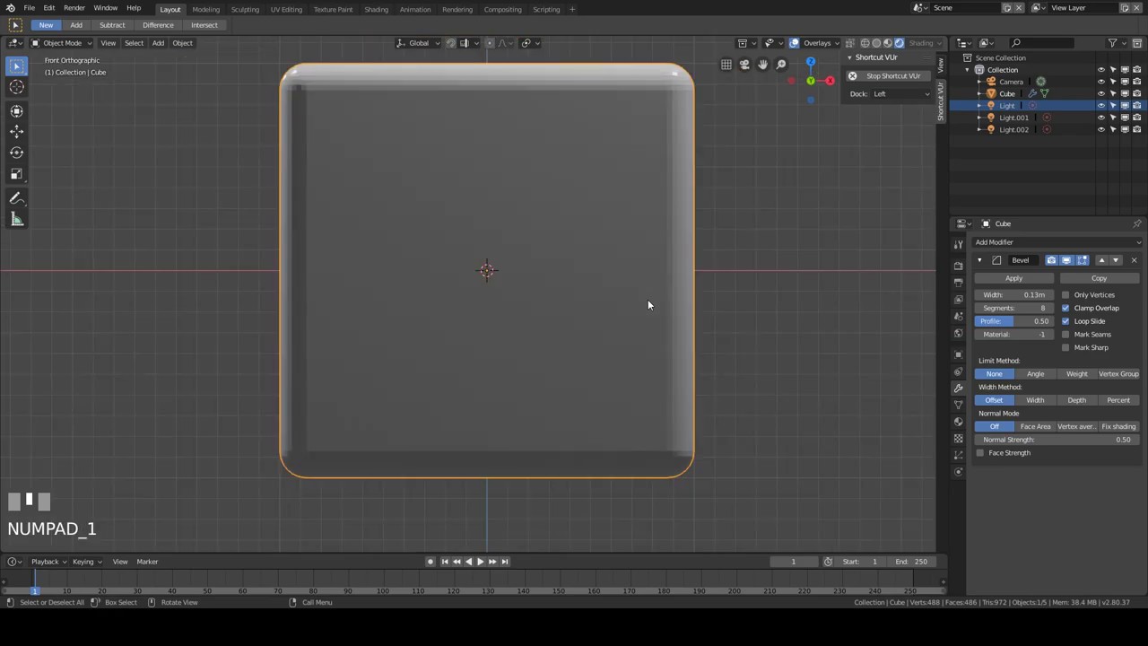 Blender 2 8 Bevel Modifier Tutorial Youtube