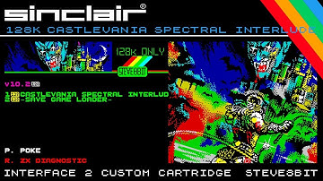 Sinclair Spectrum128k Interface 2 Rom Cartridge CASTLEVANIA SPECTRAL INTERLUDE Dandanator Mini