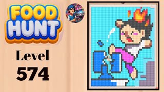 Food hunt pixel puzzle level 574 solution and walkthrough for gameplay 