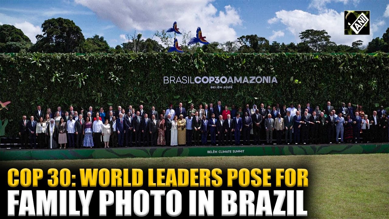 Watch: World leaders pose for family photo on final day of summit ahead ...
