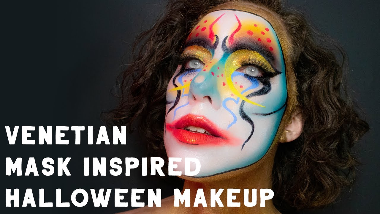 Venetian Mask Inspired Halloween Makeup | Creation and Editing Process Video