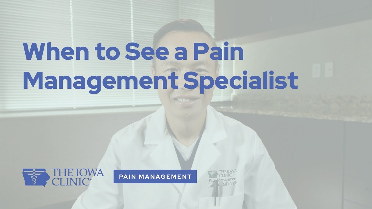 When to See a Pain Management Professional