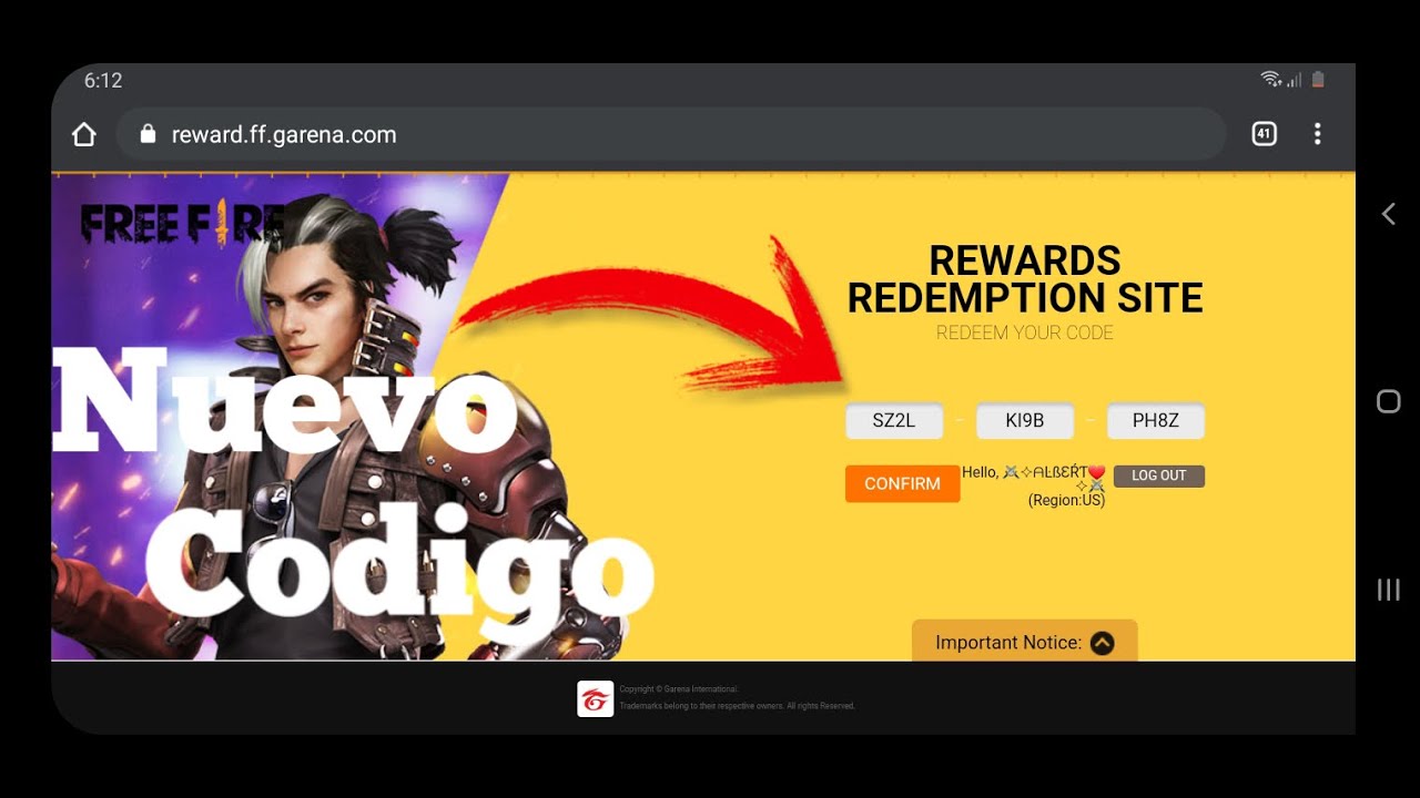 NUEVO CODIGO DE FREE FIRE / The Alberto - YouTube