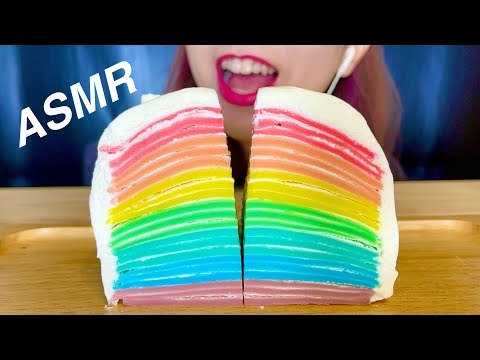 ASMR Rainbow cake レインボーケーキ 레인보우 케이크　इंद्रधनुषी केक