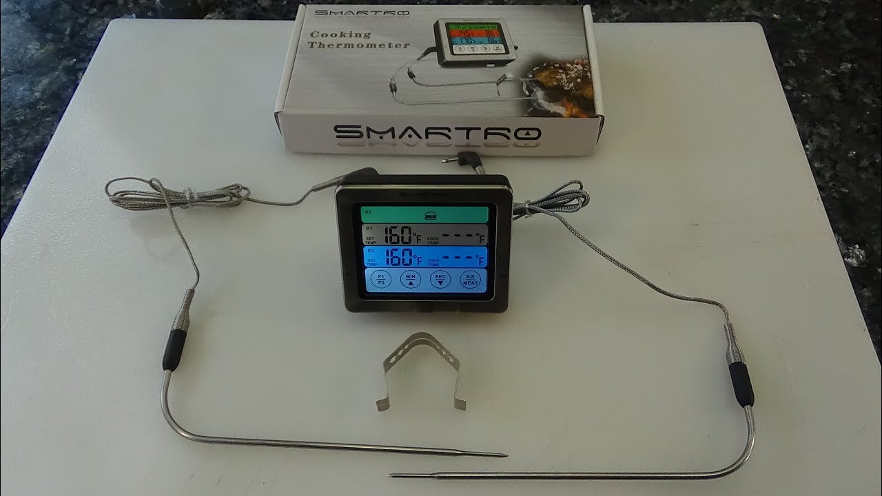 SMARTRO ST54 Dual Probe Digital Meat Thermometer for Cooking Food Kitchen  Oven BBQ Grill with Timer Mode and Commercial-Grade Probes