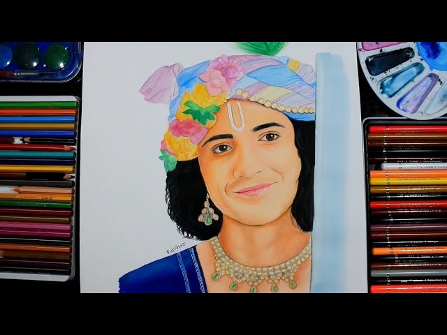 How to draw-Radha Krishna drawing | sumedh mudgalkar and mallika singh |  Timelapse Video ❤️😍😍 - YouTube