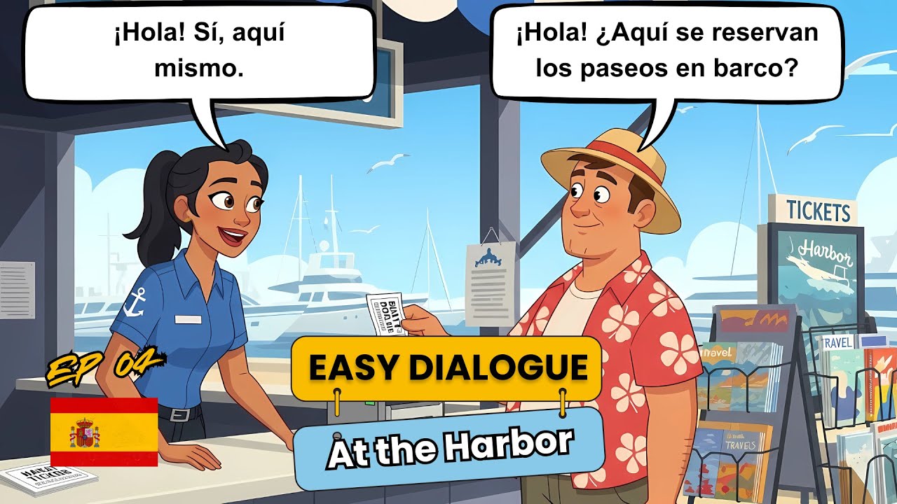 Learn Spanish Conversation at the Harbor 🚢 | Book a Boat Trip 🇪🇸