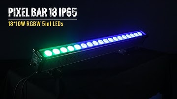 18x10W RGBWA 5in1 LED Bar pixel mapping IP65