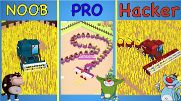 NOOB Vs PRO vs HACKER OGGY with Jack in Harvest.io gameplay Android iOS