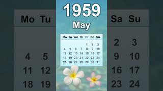 May 1959 Calendar May 1959 Calendar
