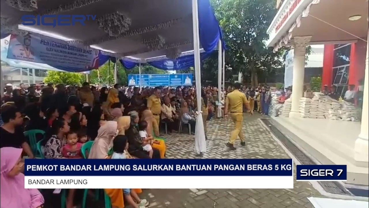 PEMKOT BANDAR LAMPUNG SALURKAN BANTUAN PANGAN BERAS 5 KG