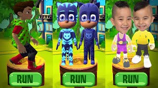 Tag with PJ Masks Catboy vs CKN Toys Car Hero Run vs PAW Patrol Ryder Runner - Gameplay screenshot 4