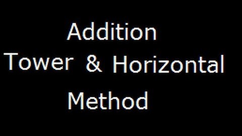 Algebra Addition - Tower method and Horizontal method