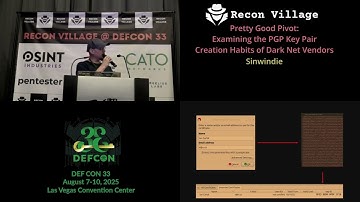 Pretty Good Pivot: Examining the PGP Key Pair Creation Habits of Dark Net Vendors – RV 2025 @ DC 33