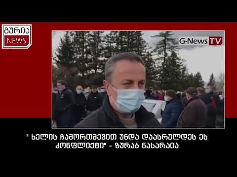 \" ხელის ჩამორთმევით უნდა დაასრულდეს ეს კონფლიქტი\" - ზურაბ ნასარაია