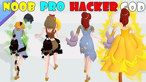 Princess run 3D - NOOB vs Pro vs Hacker vs God @Crazy Shooter PV