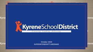 Superintendent's Message - October 2020