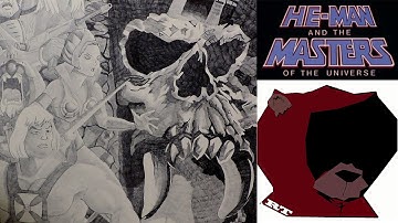 He Man and the Masters of the Universe pen drawing