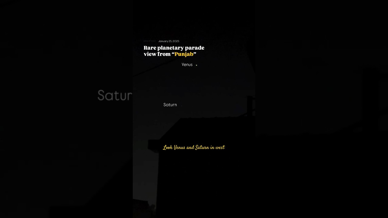 Rare planetary parade from Punjab - Jupiter, Mars, Venus and Saturn