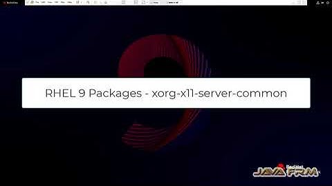 Red Hat Enterprise Linux 9 Packages - xorg-x11-server-common - Full Details of Package