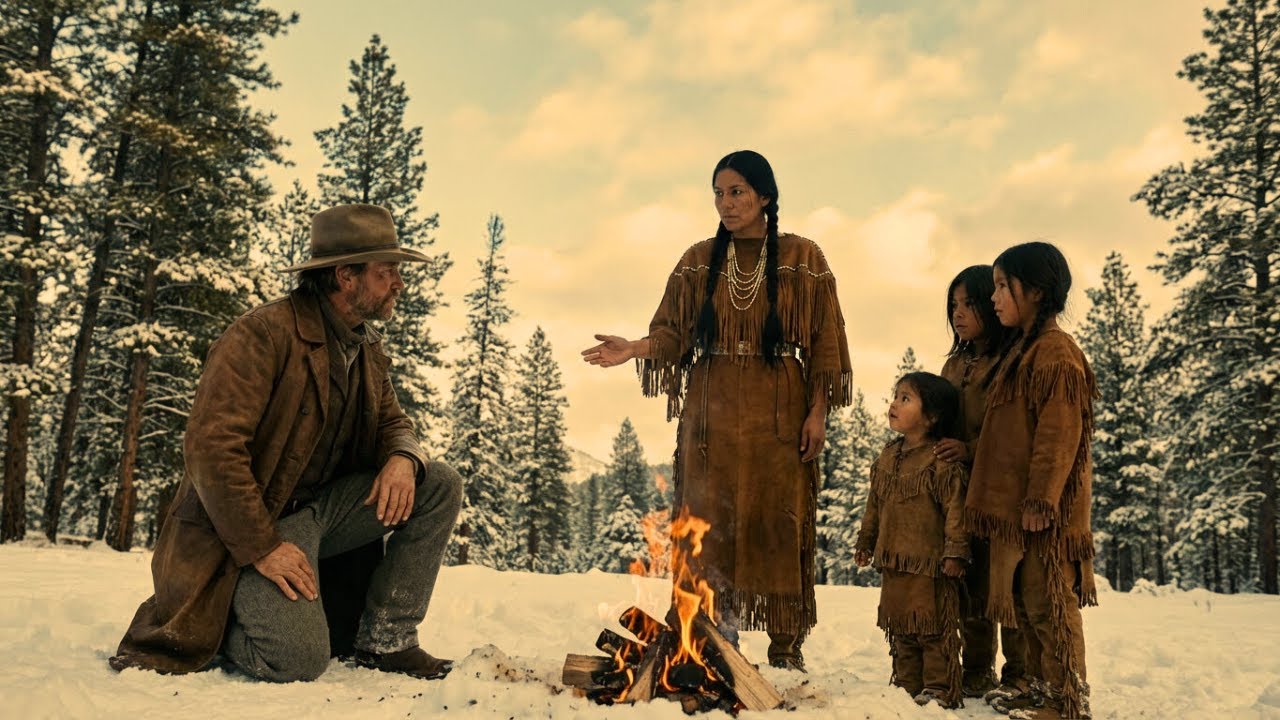 “Can We Warm Ourselves?” Asked an Apache Mother of Three — The Cowboy’s Answer Shocked the Town