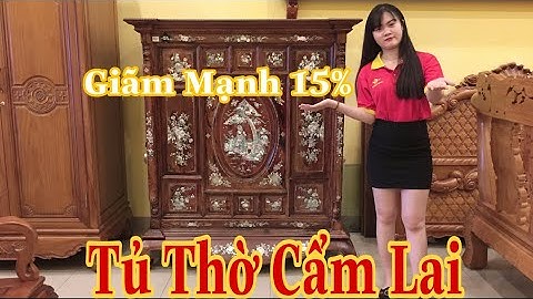 Tủ Thờ Cầm Lai 13 Ô Trám Cẩn Ốc Siêu Xịn 1.34m