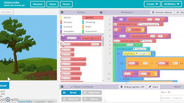 Game Lab - Side Scroller code.org part 2