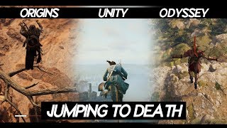 JUMPING to DEATH From the Highest Points in Assassins Creed Games | PC 2019