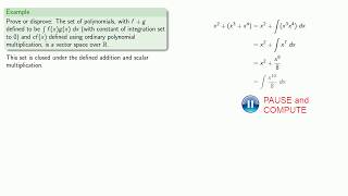 Problem Solution:  Vector Spaces