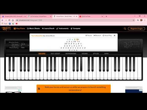 virtual piano : you are beautiful