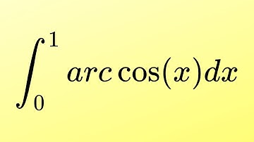 Integral of arccos(x) from 0 to 1
