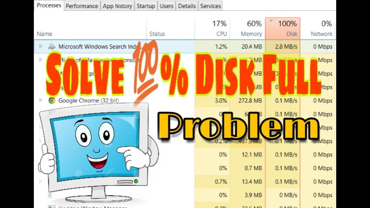 How To Fix 100 Disk Full Problem YouTube