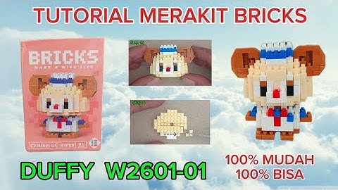 Tutorial Merakit Bricks Lego Duffy Si Beruang W2601-01 || HOW TO BUILD BRICKS DUFFY DISNEY