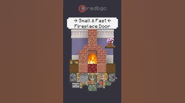 Hidden Fireplace Door in #Minecraft! By: redstoneFST & redbgc #mc #mcbe #gaming #shorts