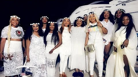 Mide Martins, Kemi Afolabi,Foluke Daramola, Mercy Aigbe On A Boat Cruise For Zanzees Birthday Party