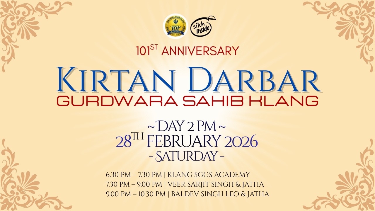 LIVE: 101st Anniversary Kirtan Darbar | GS Klang | Day 2 PM