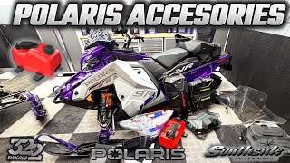 POLARIS SNOWMOBILE ACCESSORIES! GAS CANS! TWO UP SEATS! BAGS AND MORE!