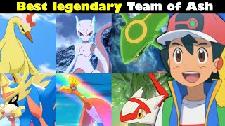 Best legendary Pokemon team of ash |Top 10 Pokemon of ash | Hindi